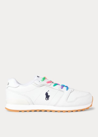 Women's Polo Ralph Lauren Classic Runner Leather Sneakers | 347091IJT